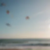 Colorful kites soaring high in the sky