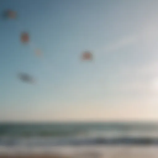 Colorful kites soaring high in the sky