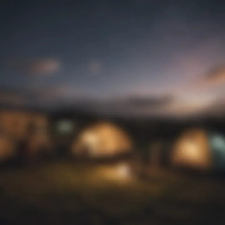 Campers enjoying a night under the stars on Tiree