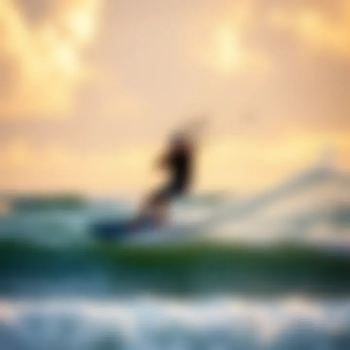 Kiteboarder executing advanced techniques while maintaining control