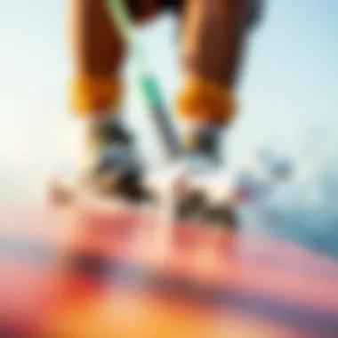 High-Performance Materials in Kiteboarding Close-up view of advanced materials used in kiteboarding