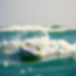 Dynamic kiteboard showcasing its unique design