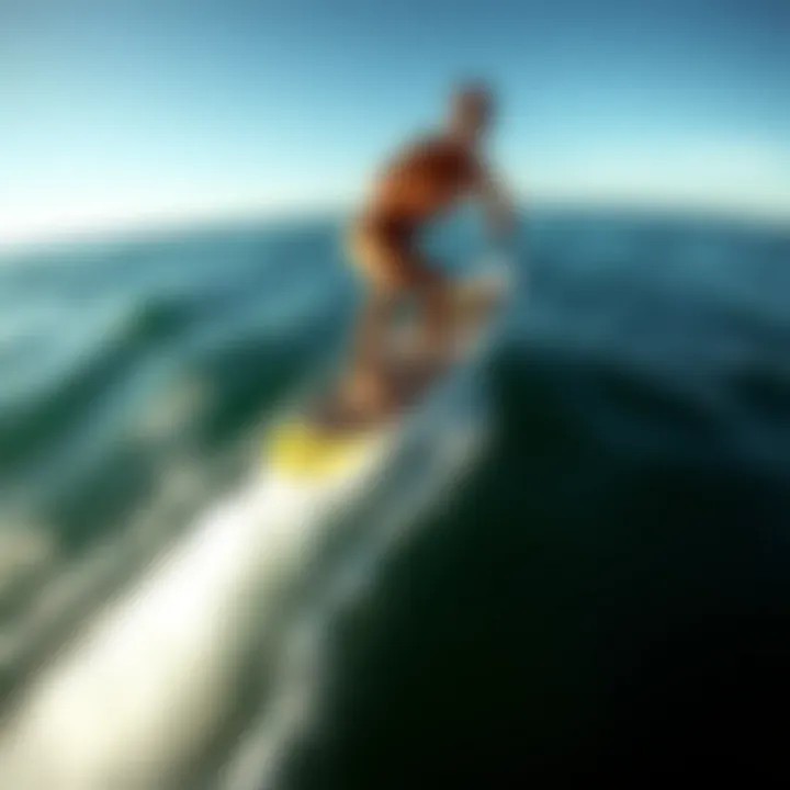 Efoil Board in Action A sleek efoil board gliding over water