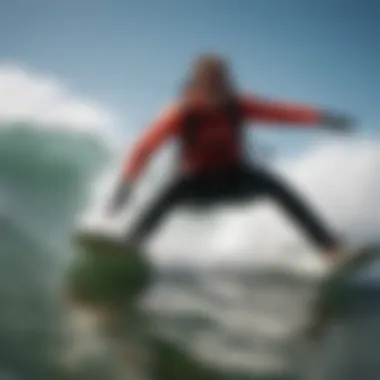 Kiteboarder using softshell gear in dynamic conditions