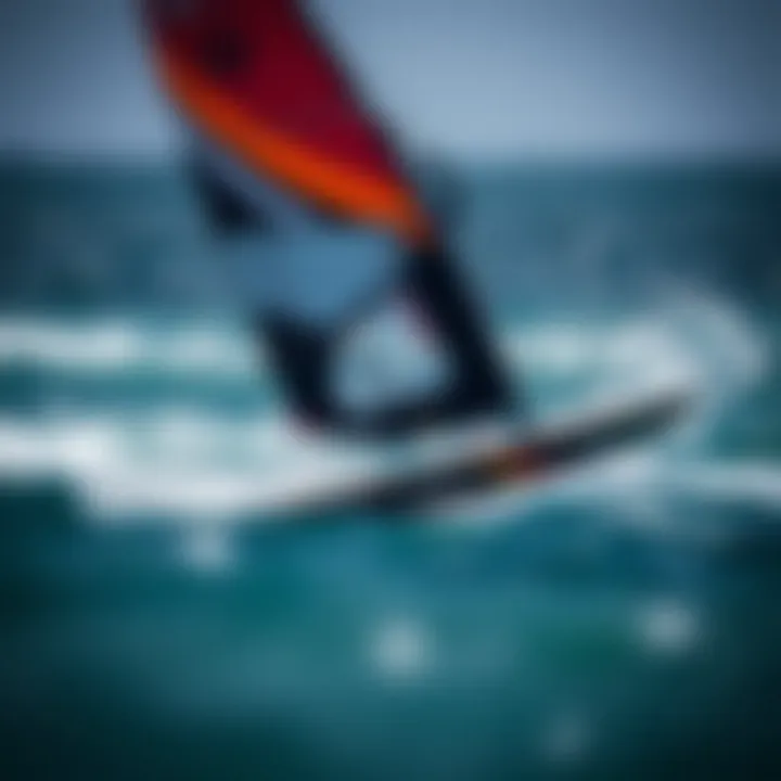 High-performance Armstrong foil showcased in a dynamic kiteboarding setting