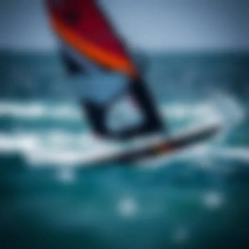 Unleashing Potential: Armstrong Foil in Action High-performance Armstrong foil showcased in a dynamic kiteboarding setting