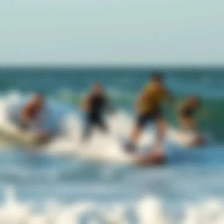 Riders of Various Skill Levels Diverse skill levels riding wing foil boards