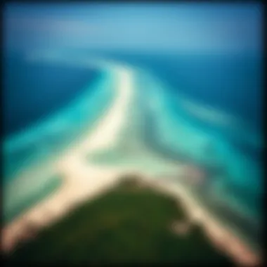 An aerial shot of Boracay's stunning coastline, highlighting its crystal-clear waters and powdery white sand.