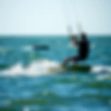 Calm water conditions ideal for kiteboarding