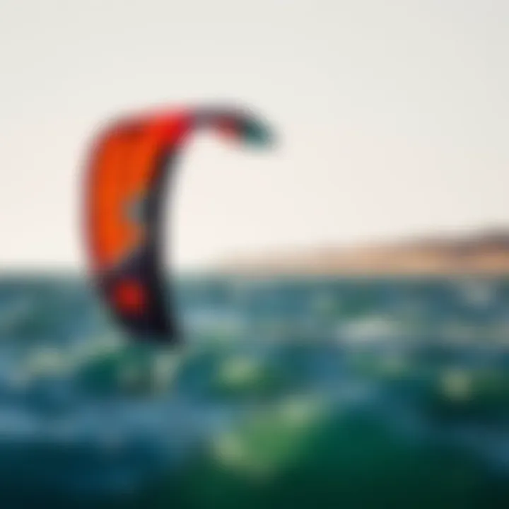 Aerodynamic Profile of Cabrinha Contra Kite Side view of Cabrinha Contra kite highlighting aerodynamic shape and structure