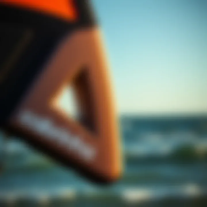 Detailed Design Features of Cabrinha Kites Close-up of Cabrinha kite's unique design features