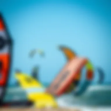 Variety of Cabrinha Kites Available Multiple Cabrinha kites displayed for consumers