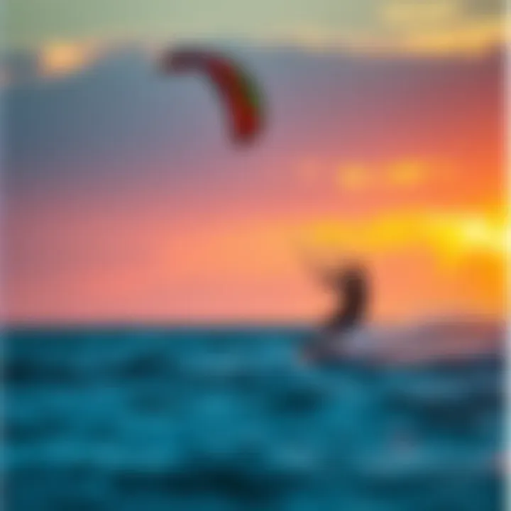 Cabrinha Switchblade 14m in action against a vibrant sunset