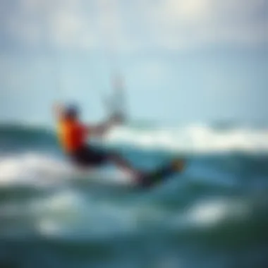 Kiteboarding in ideal conditions with Cabrinha Switchblade 14m