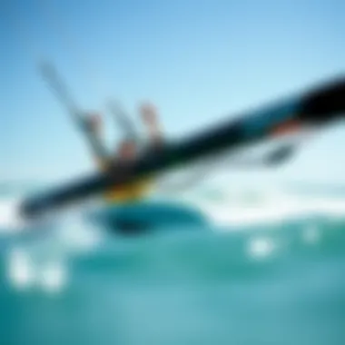 Trimlite Bar in Action on the Water Cabrinha Trimlite Bar in action on the water during kiteboarding