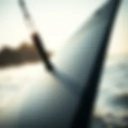 Detailed view of the Cabrinha X3 kiteboard showcasing its sleek lines and innovative design.