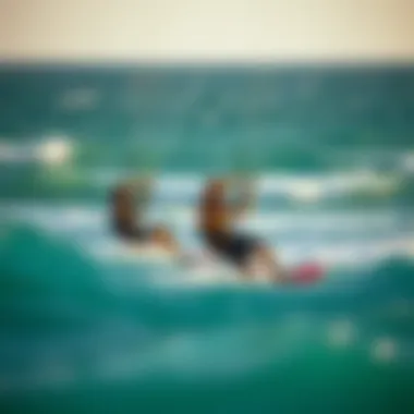 A group of kiteboarders enjoying a thrilling day with Cali Kites