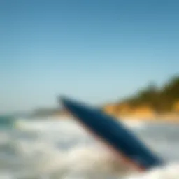 High-performance carbon kiteboarding board showcasing its sleek design and structure.