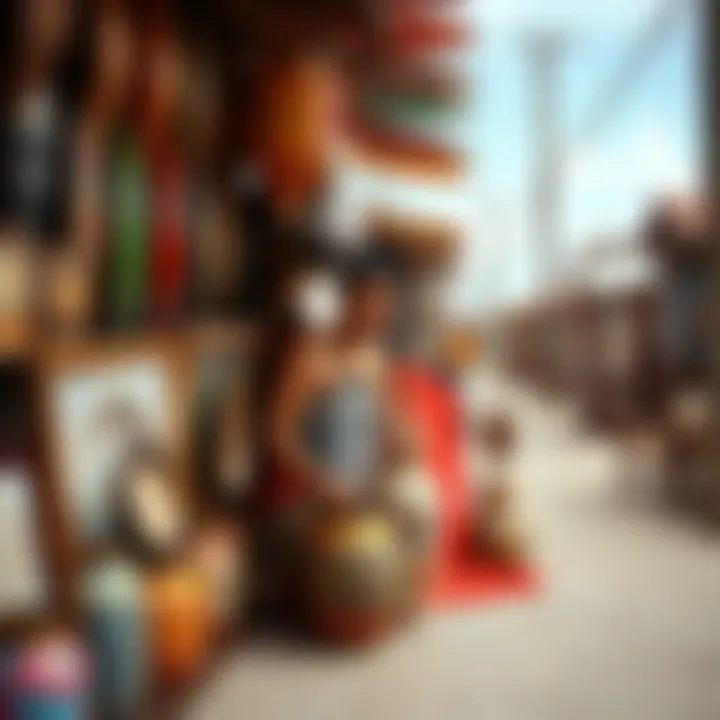 Exploring Local Culture at Champs Santa Maria Local culture displayed through vibrant artwork and crafts at Champs Santa Maria