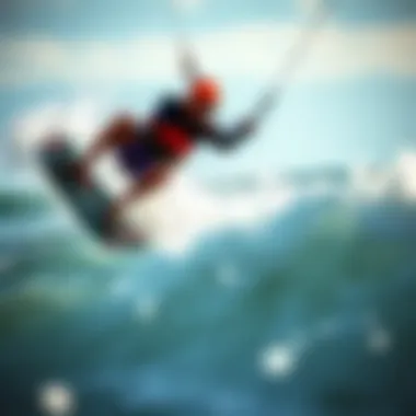 Ideal kiteboarding conditions for practicing chop hops