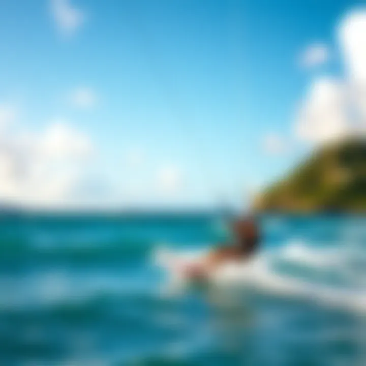 Kiteboarding Adventure in St. Lucia Adventurous kiteboarding on the Caribbean waters