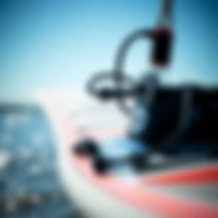 Close-up of essential equipment for foil boarding