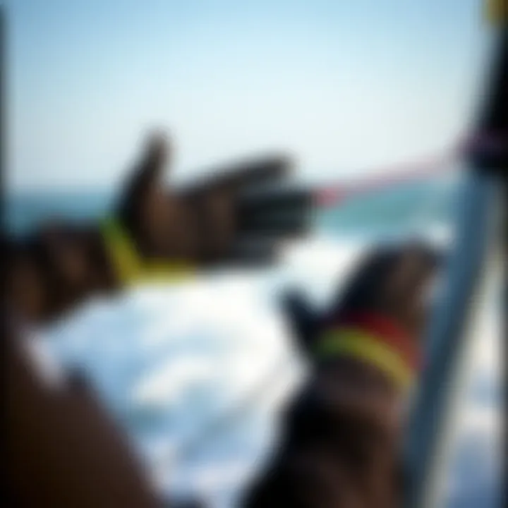 Sizing Technique for Windsurfing Gloves Illustration of proper sizing technique for windsurfing gloves