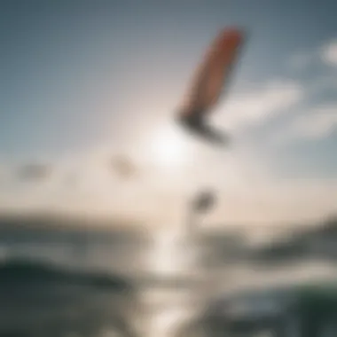 A well-equipped kiteboarding setup ready by the water