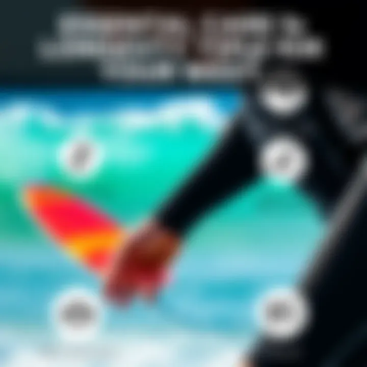 Essential Care for Longevity of Your Wetsuit Maintenance tips displayed through icons and imagery