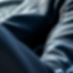 Close-up of wetsuit material showcasing texture and flexibility