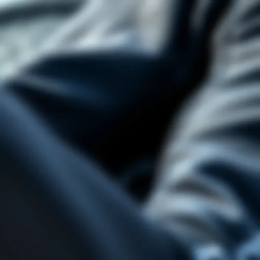 Close-up of wetsuit material showcasing texture and flexibility