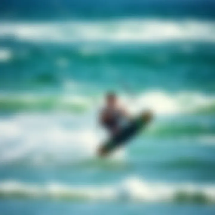 Dynamic kiteboarding action showcasing CrazyFly boards in use