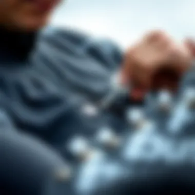 Demonstration of applying lubricant to a drysuit zipper