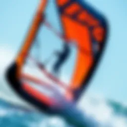 Detailed view of the Duotone Evo 12m kite showcasing its design features