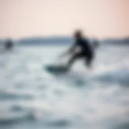 Electric jet powered bodyboard on water