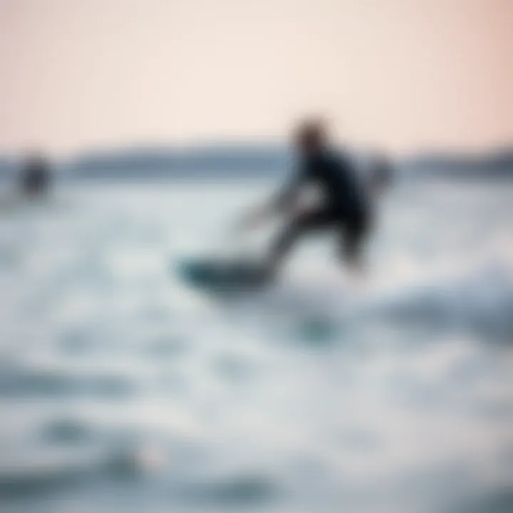 Electric jet powered bodyboard on water