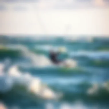 Harnessing Natural Elements for Thrilling Rides Kiteboarder navigating through wind and waves