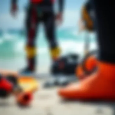 Kiteboarding Gear and Wetsuit Care Kiteboarding gear setup with a focus on wetsuit care and maintenance