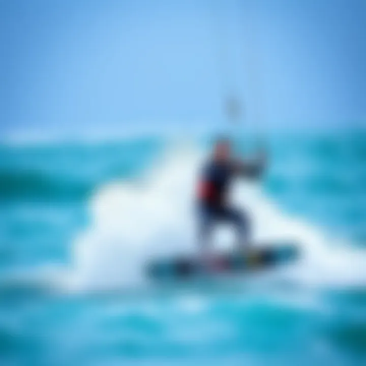 High-Performance Wetsuit in Action Kiteboarder showcasing a high-performance wetsuit in action