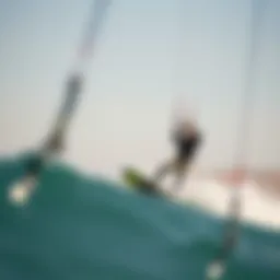 Vibrant kiteboarding action on Baja's coastline.