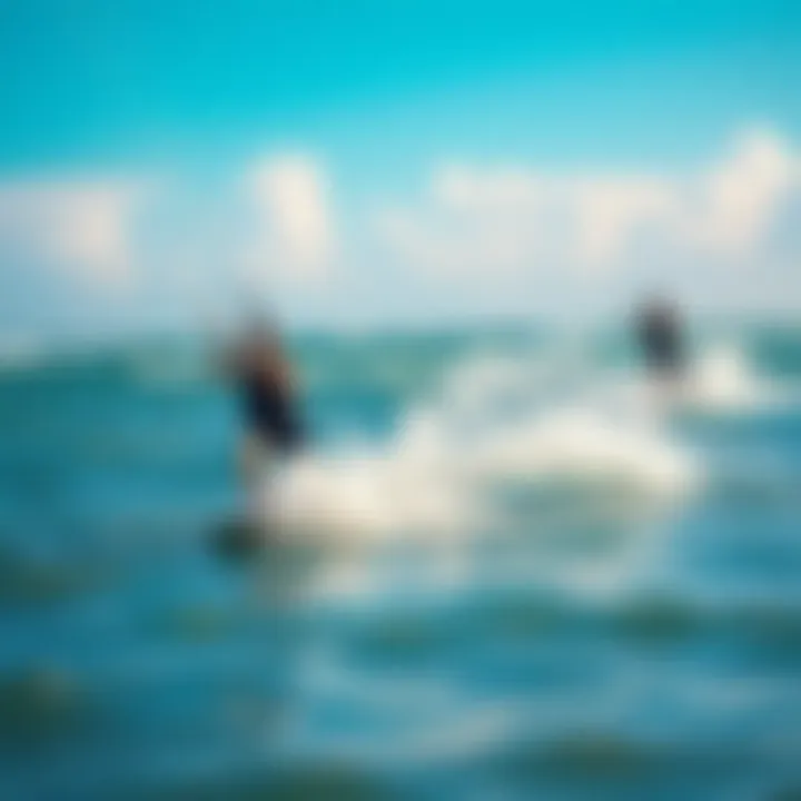 Kiteboarding Action in Barra Grande Kiteboarding enthusiasts riding the waves at Barra Grande