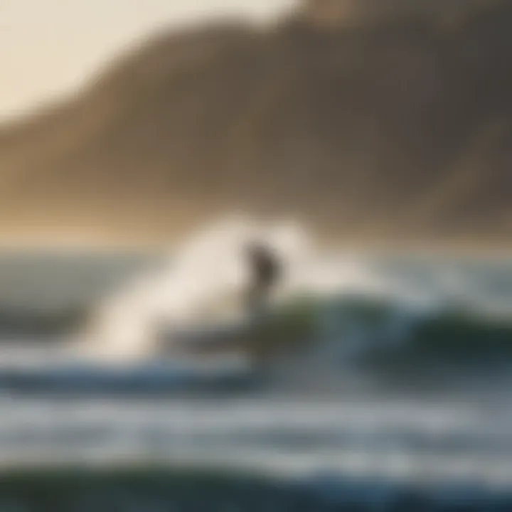 Scenic view of a popular kiteboarding location