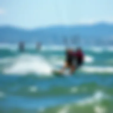Participants enjoying a kiteboarding festival