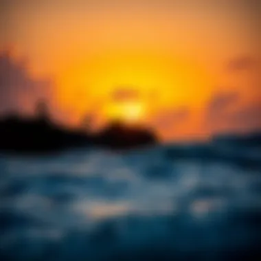 Serene Sunset Over Cabarete Beach A serene sunset over Cabarete Beach, highlighting the tranquil atmosphere after a day of kiteboarding.