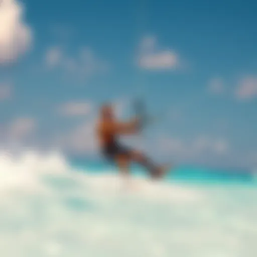 Vibrant kiteboarding scene in the clear waters of the Cayman Islands