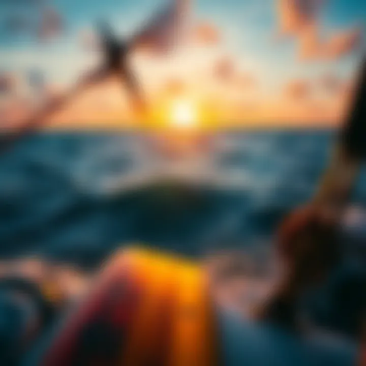 A breathtaking sunset view from a popular kiteboarding spot