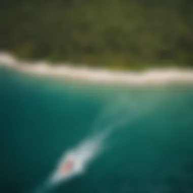 Aerial view showcasing the lush landscape surrounding Coconut Bay