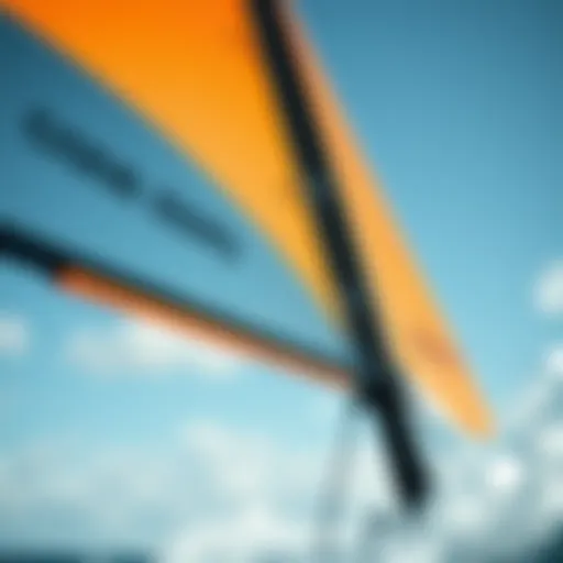 Detailed view of a Code Zero sail showcasing its unique design features.