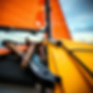 Essential Tools for Maintaining Code Zero Sails Close-up of Code Zero sail maintenance tools and gear.