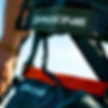 Quality Kitesurfing Harness Close-up of Dakine kitesurfing harness showcasing quality materials